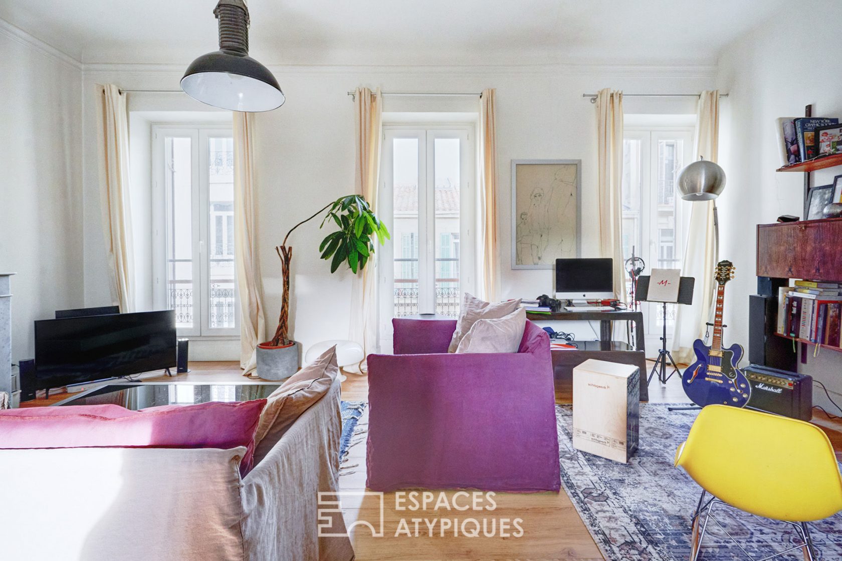 Appartement revisité en contemporain avec patio