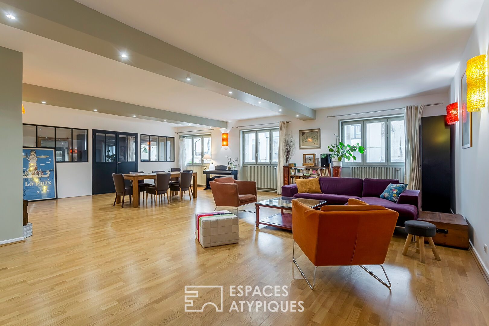 Grand appartement familial avec terrasse et parking, secteur quai de  Saône. (Double destination )