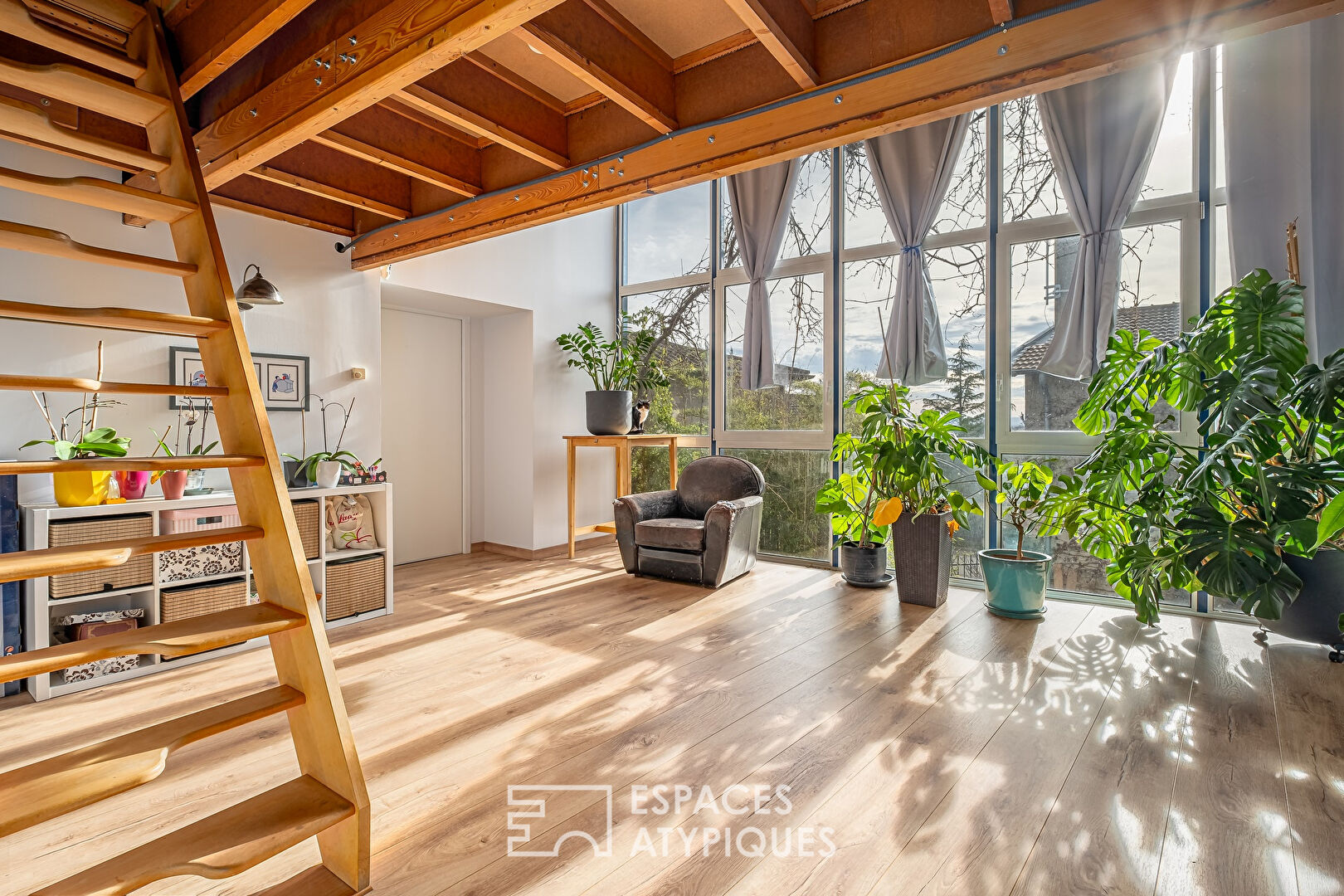 Old renovated farmhouse with interior courtyard