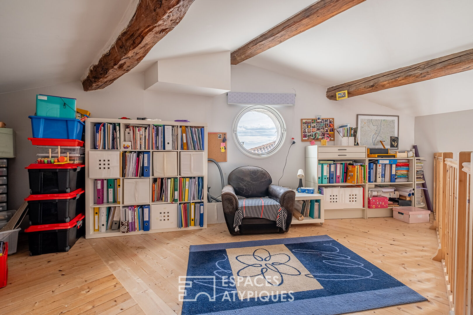 Old renovated farmhouse with interior courtyard