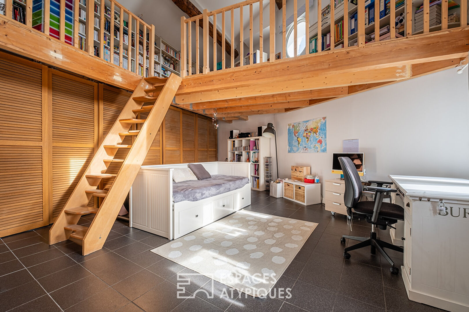 Old renovated farmhouse with interior courtyard