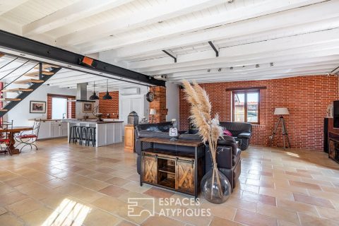 Old renovated barn with swimming pool