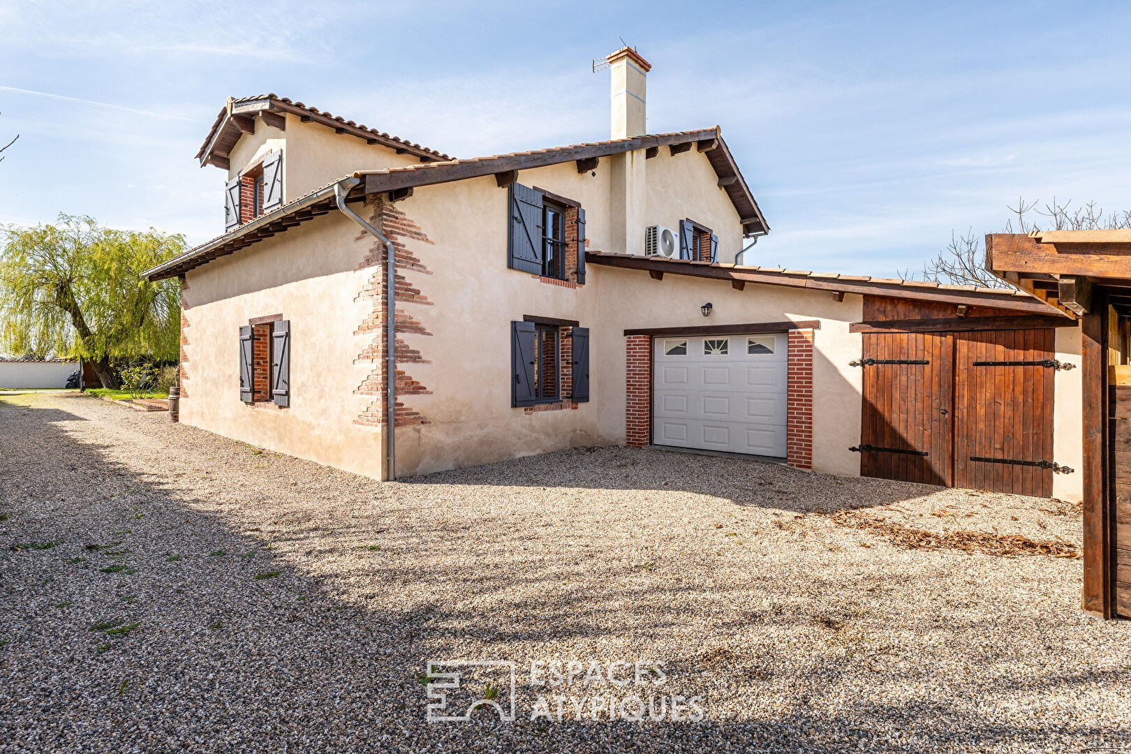 Old renovated barn with swimming pool