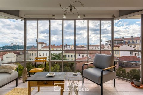 Appartement avec terrasses et vue sur le plateau de la Croix-Rousse