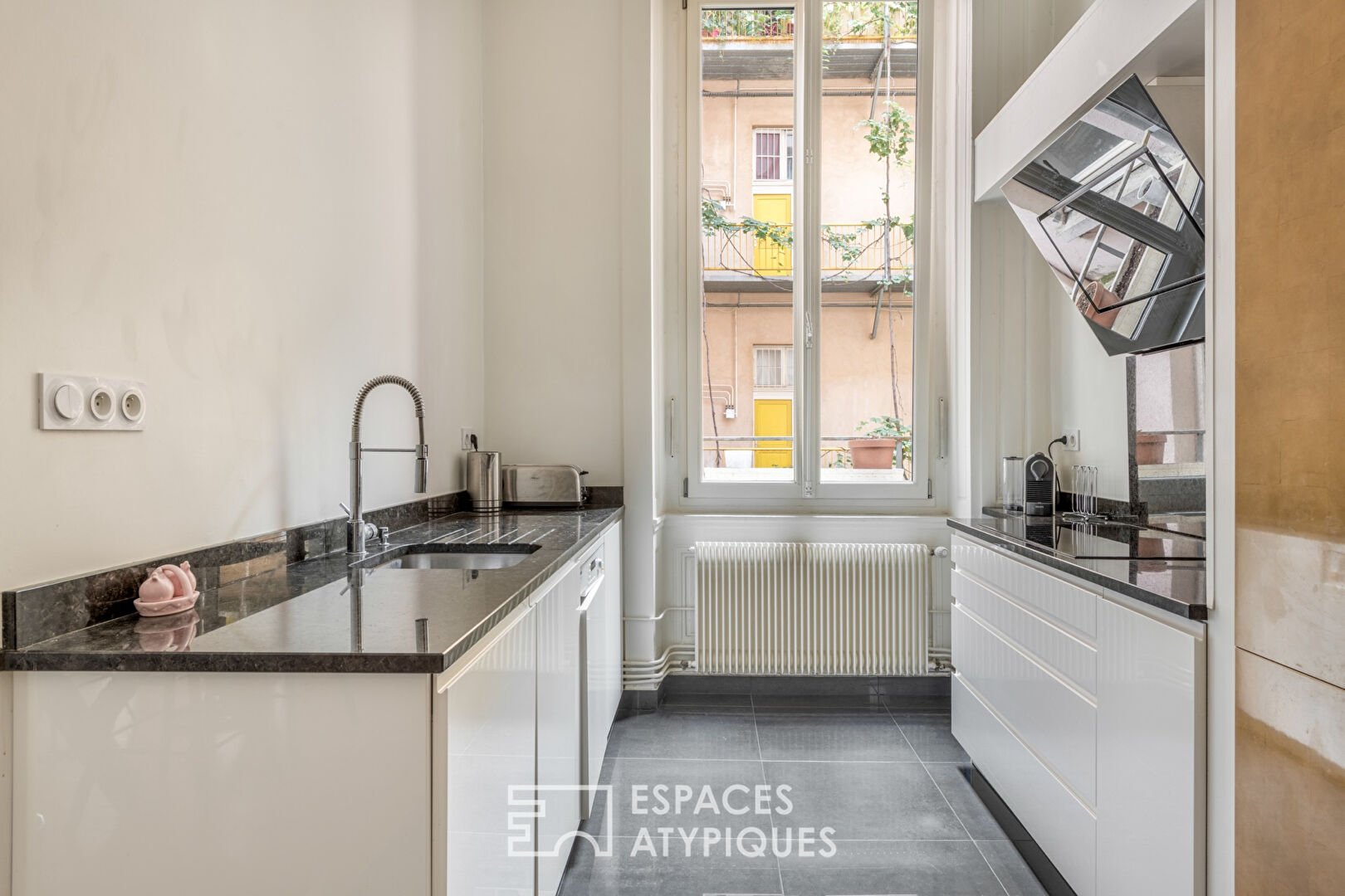 Appartement rénové avec vue Rhône