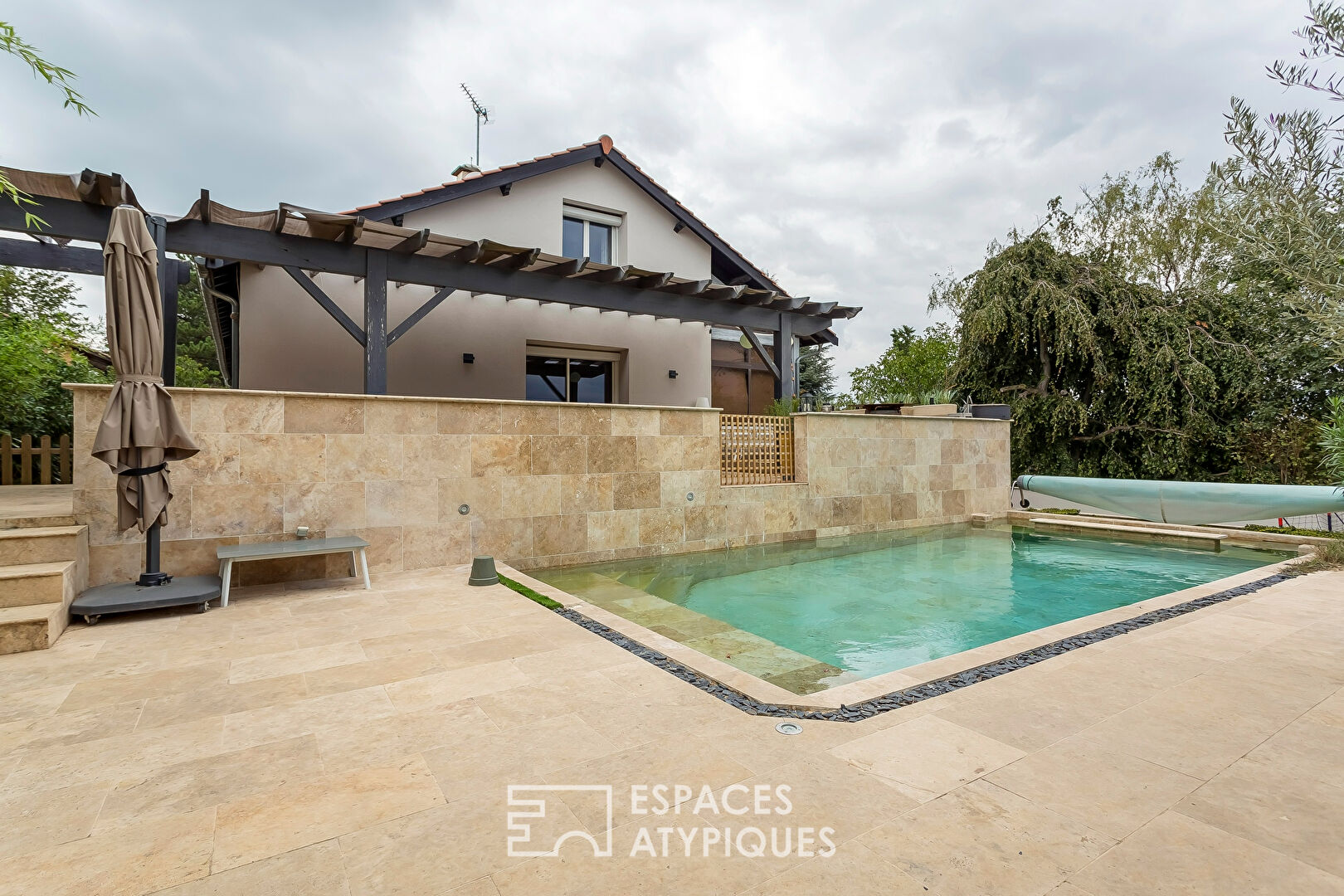 Renovated old house with swimming pool and outbuildings