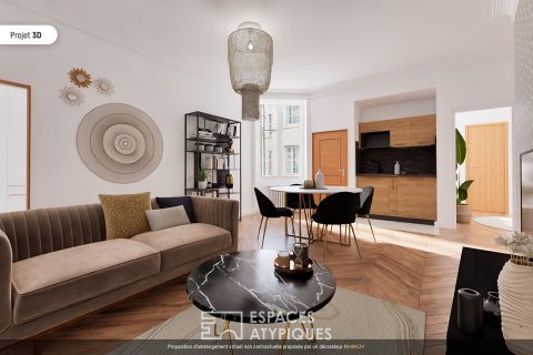 Bourgeois apartment to be completely redesigned a few steps from Place Bellecour