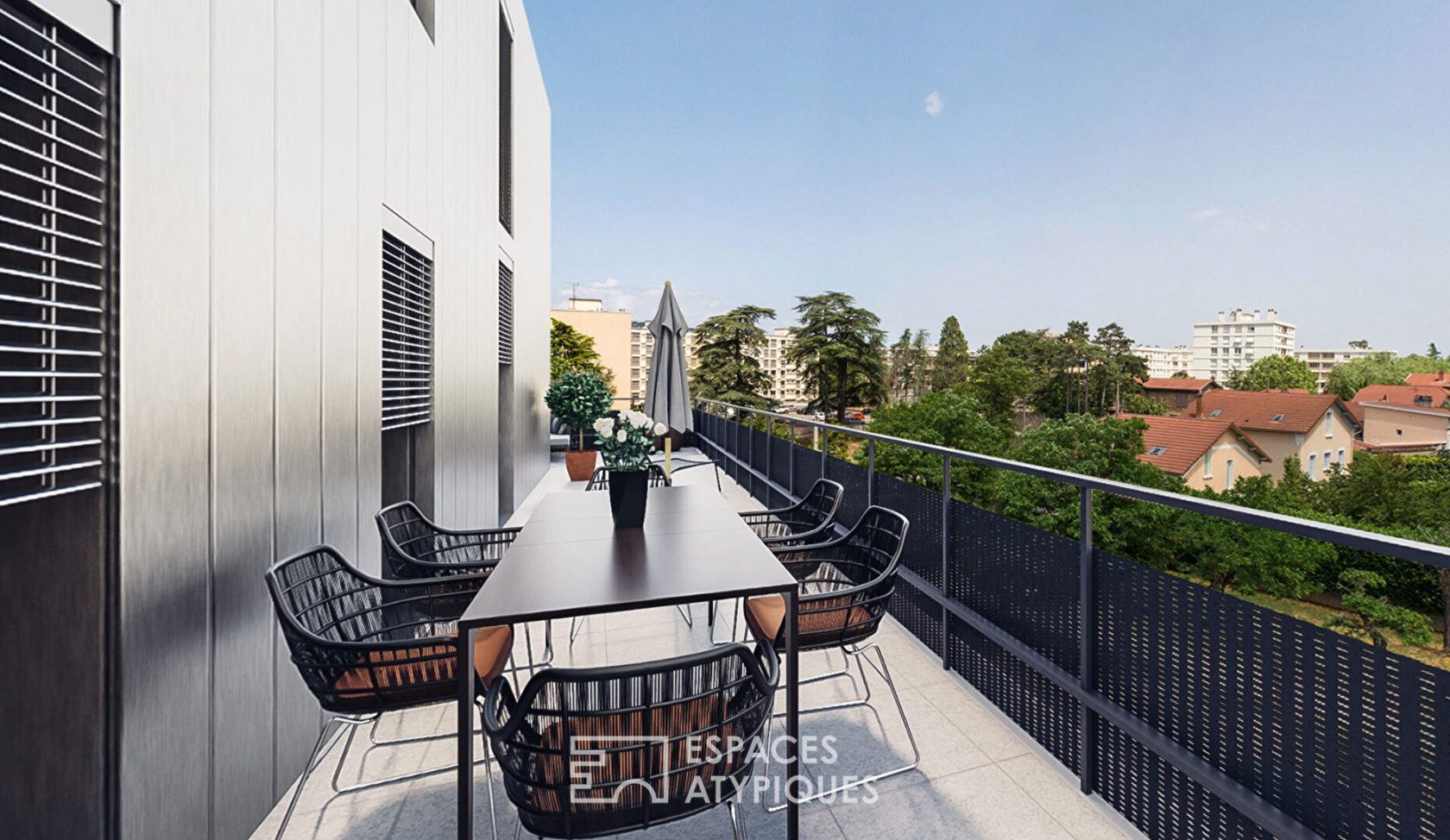 Duplex contemporain en dernier étage avec terrasse