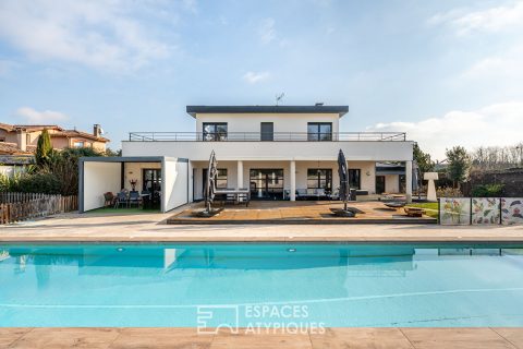 Architect’s house with swimming corridor