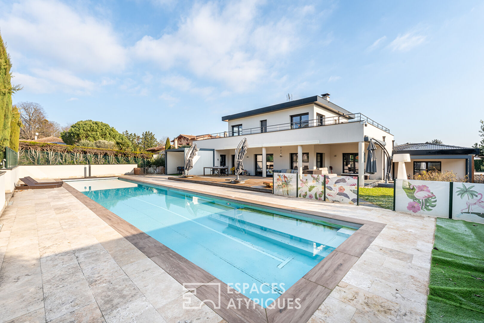 Architect’s house with swimming corridor