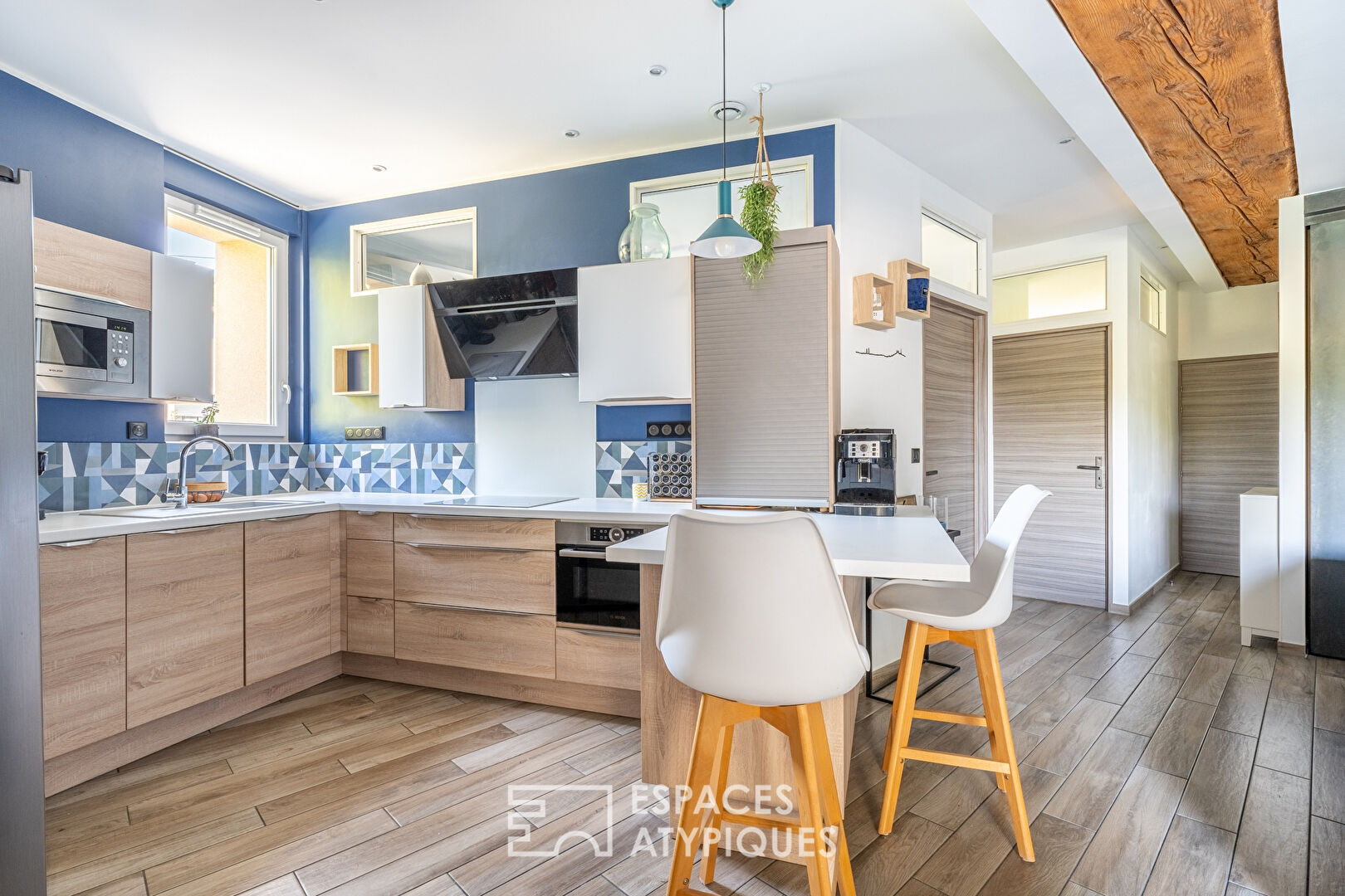 Appartement avec jardin dans une ancienne bâtisse