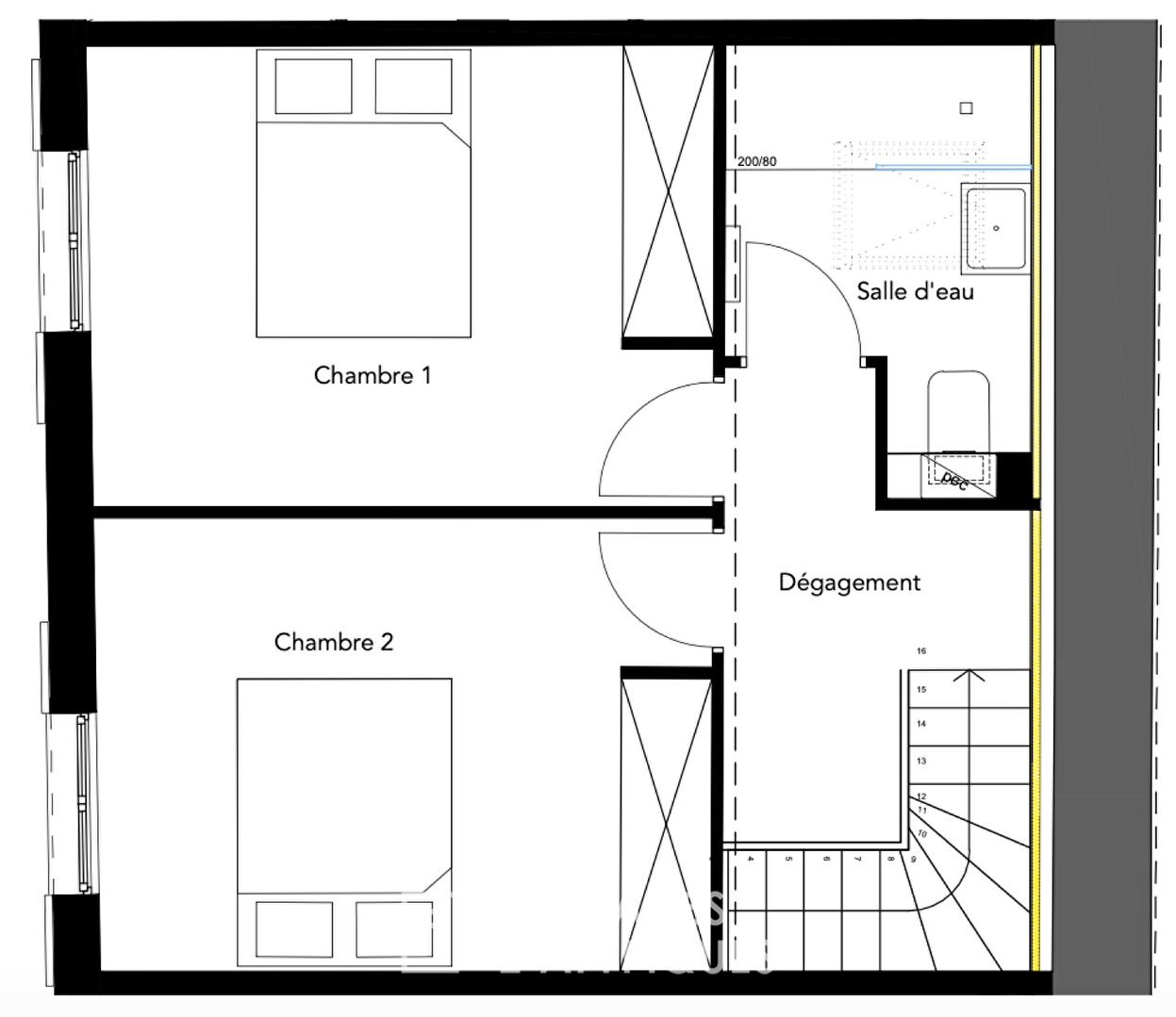 Duplex en rez-de-jardin