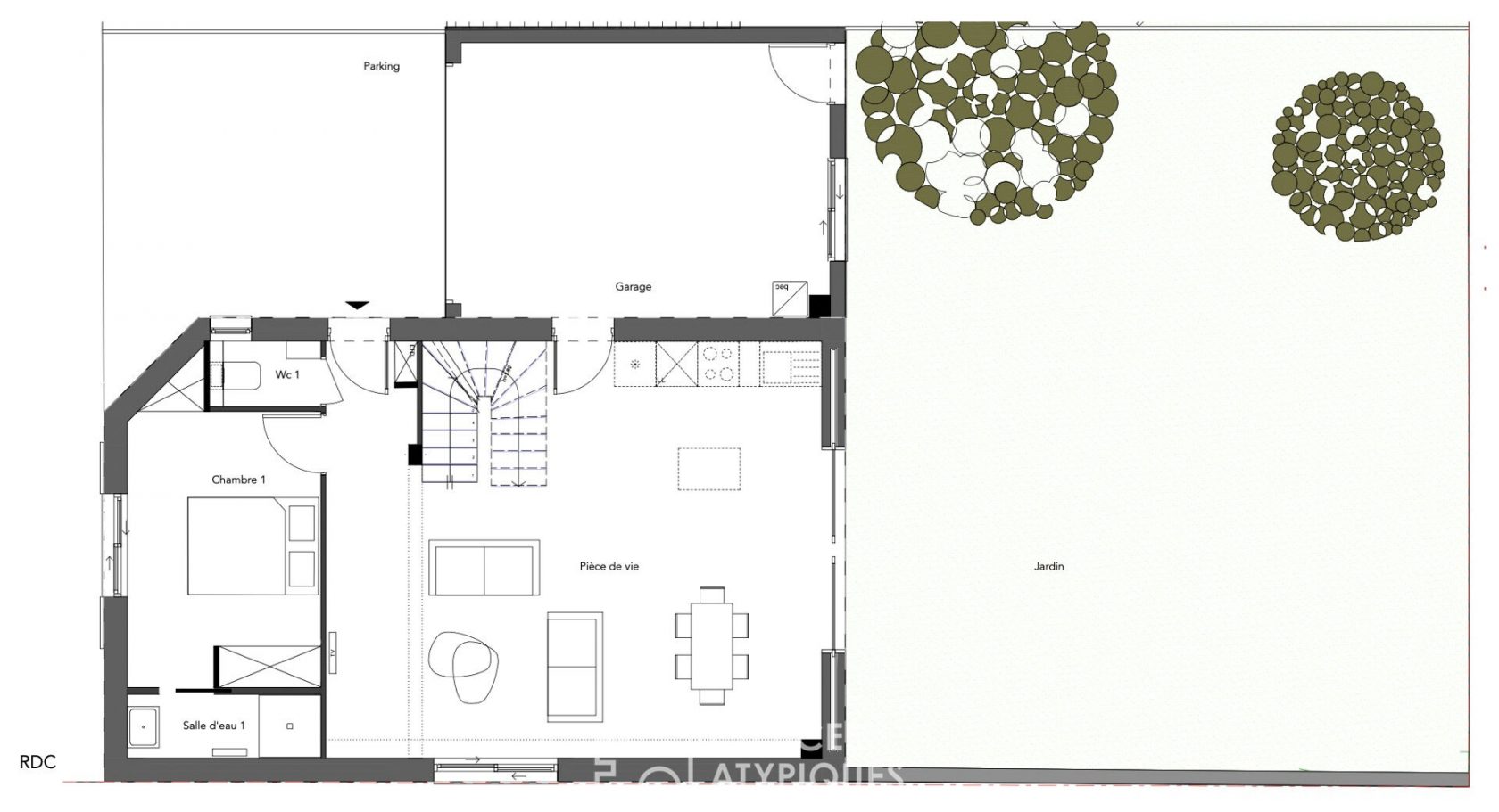 Maison rénovée avec garage et parking