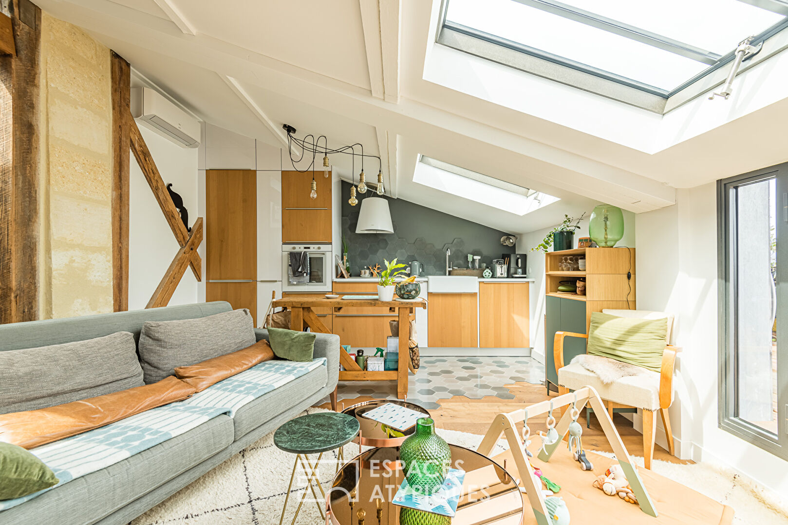 The cozy attic apartment with a view