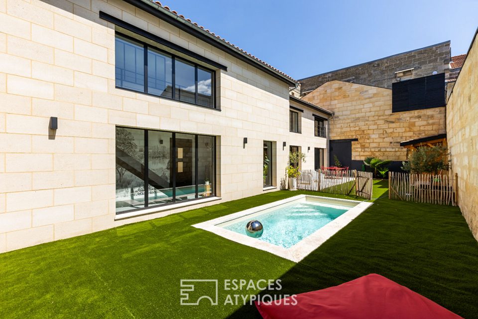 Maison familiale en pierre avec jardin et piscine à la Bastide