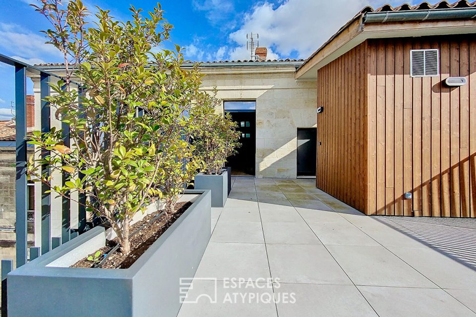 Appartement de standing en rooftop avec terrasse, ascenseur et parking