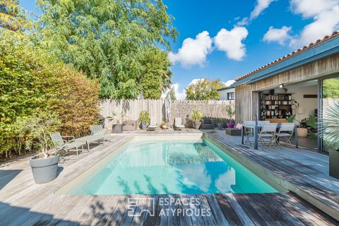 Villa architecturale avec jardin, piscine et garage à Caudéran