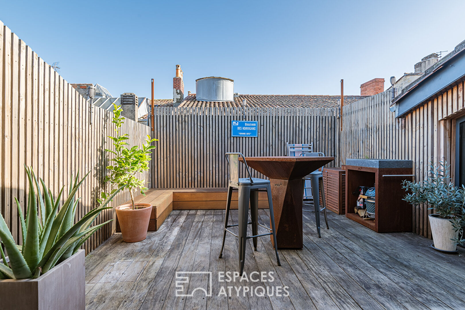 Le cocon exceptionnel sous les toits avec double terrasse au Jardin Public