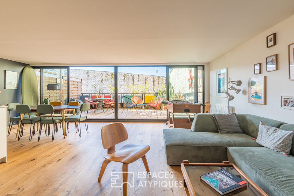 Loft duplex avec terrasse et garage aux Chartrons