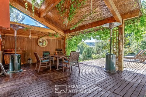 Maison atypique au coeur de la nature avec piscine