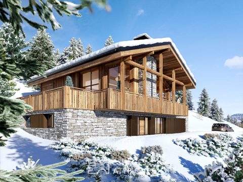 High-end chalet with panoramic view of the mountains