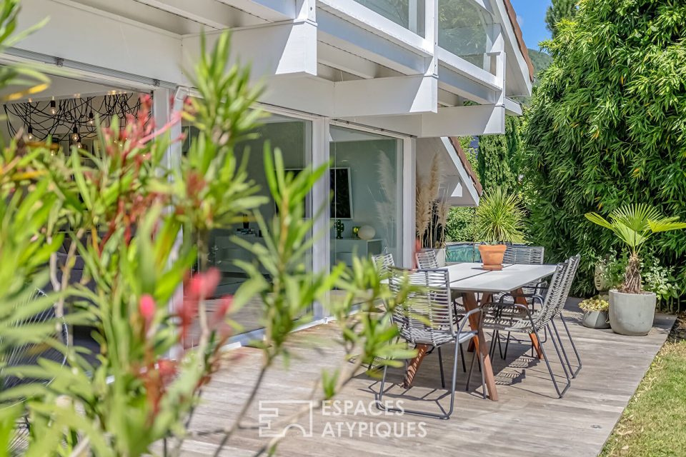 Maison d'architecte ossature bois avec piscine