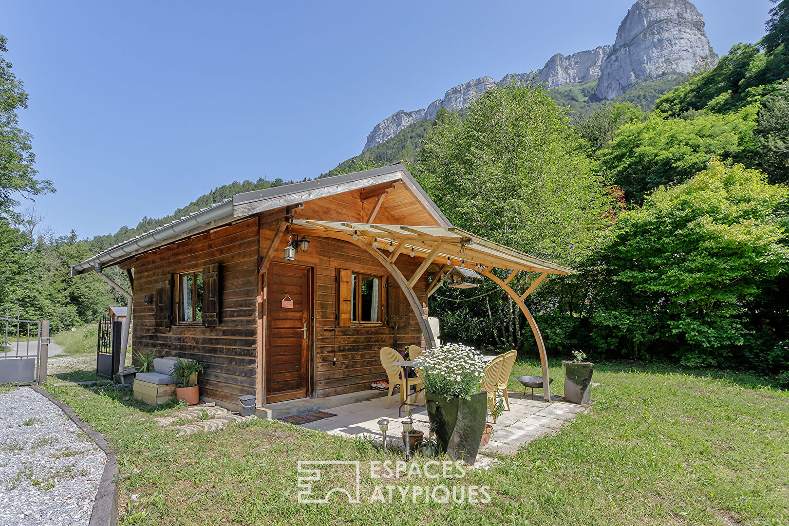 Beautiful Savoyard building with natural swimming pool