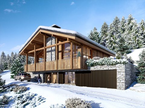 High-end chalet with panoramic view of the mountains