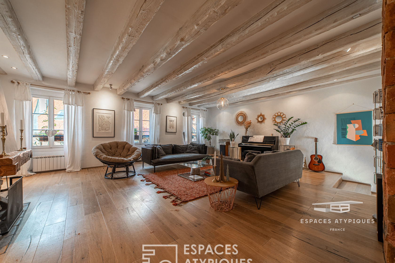 Triplex traversant contemporain en coeur de ville