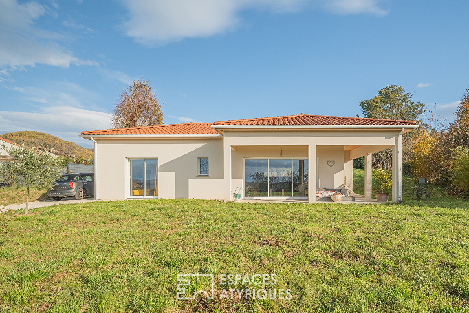 Maison contemporaine et sa vue d’exception sur le pays de Vinay