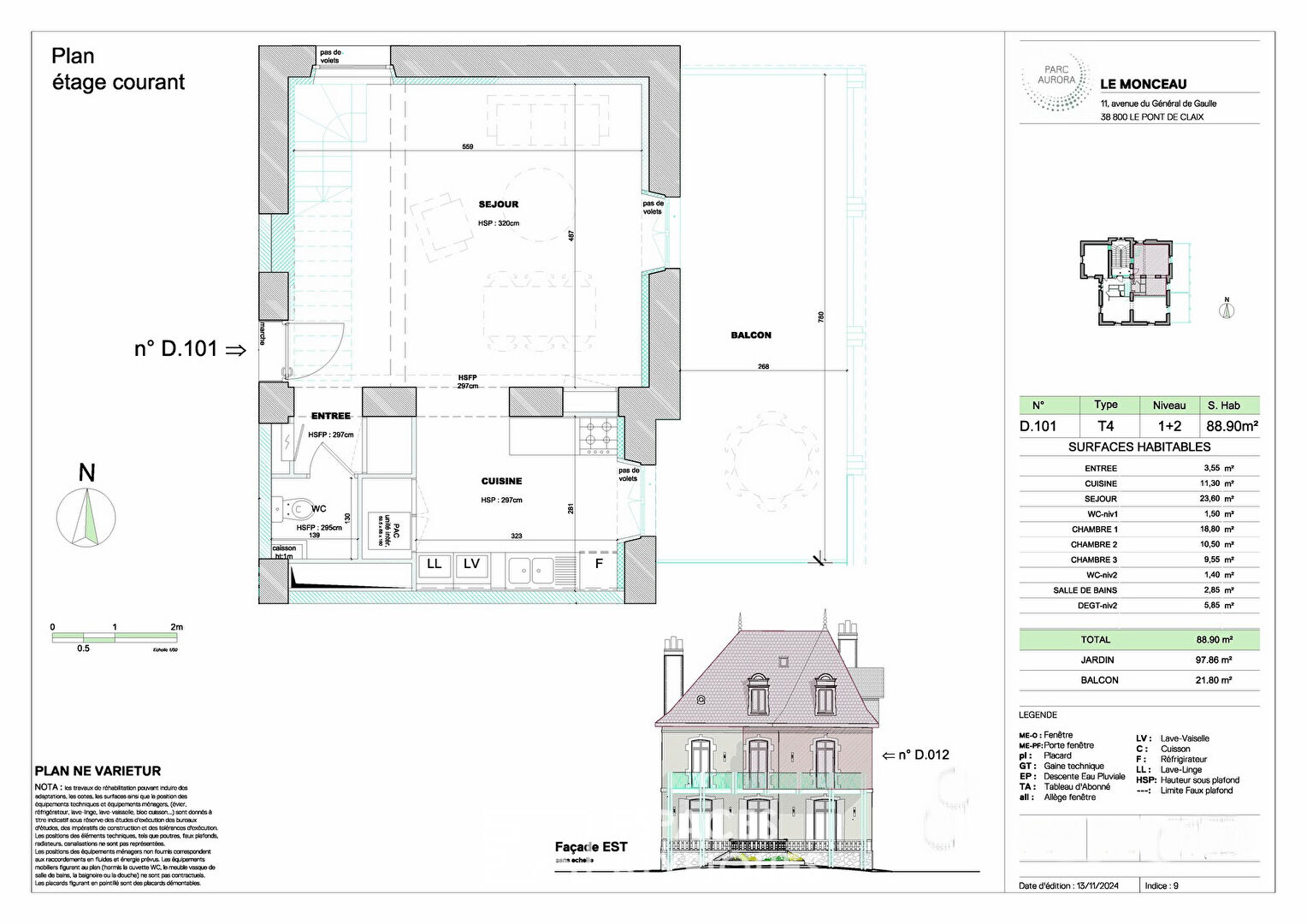 Duplex dans une maison bourgeoise avec terrasse et jardin privatif