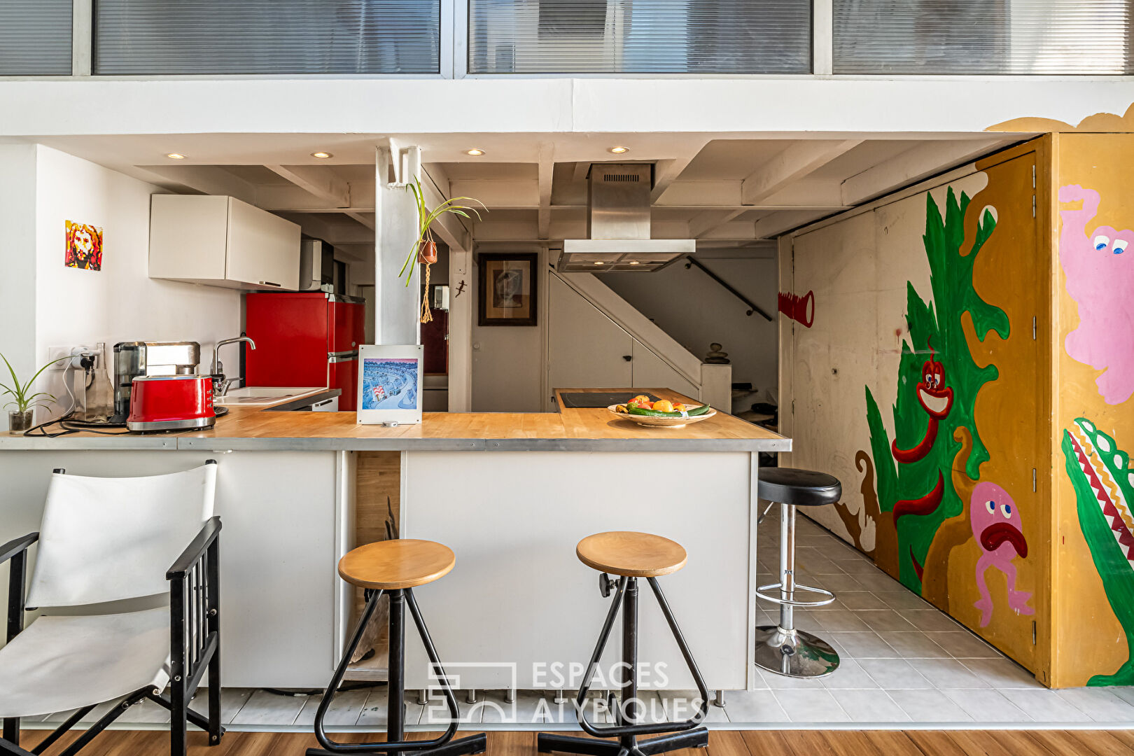 Former artist’s studio renovated into a loft with interior courtyard