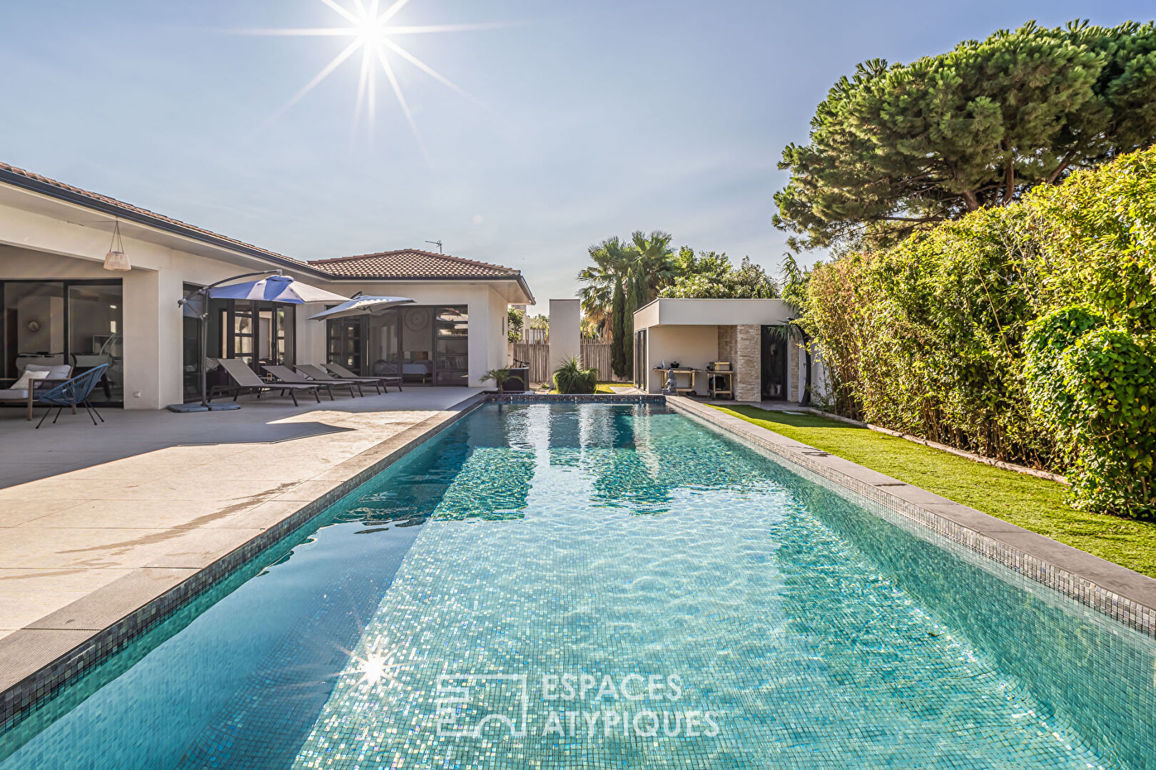 Villa moderne de plain pied, à quelques pas de la plage