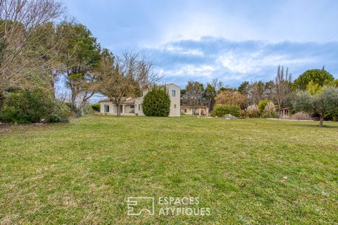 Quality renovation in a green park with swimming pool