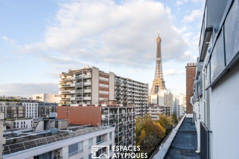 Appartement avec vue sur la tour Eiffel