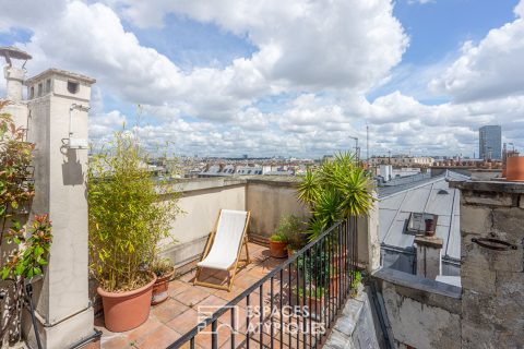 Latin Quarter, Duplex on the top floor with terrace overlooking Notre-Dame de Paris