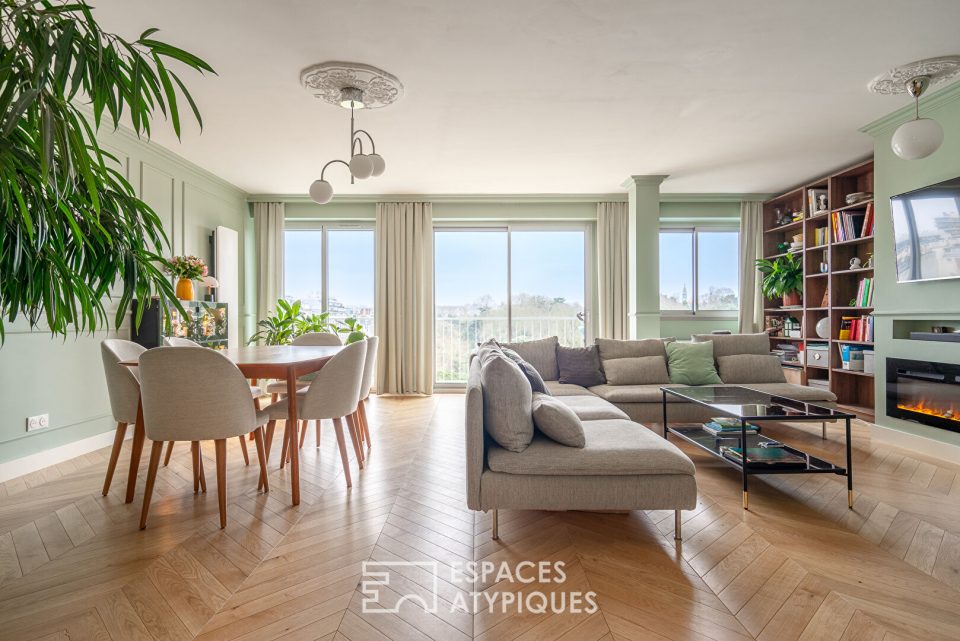 Appartement d'architecte avec balcon et vue panoramique sur le Parc Montsouris