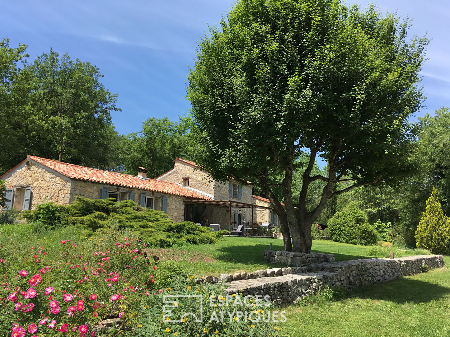 Stone farmhouse combining traditional charm and modern comfort