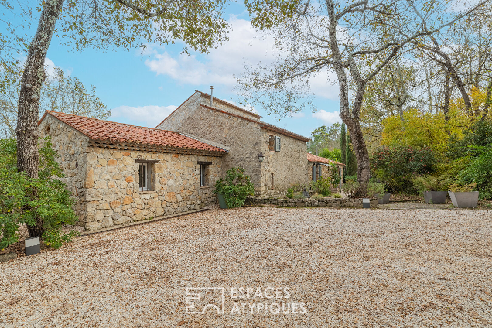 Stone farmhouse combining traditional charm and modern comfort