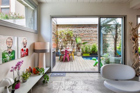 Atelier réhabilité en maison avec piscine à Toulouse