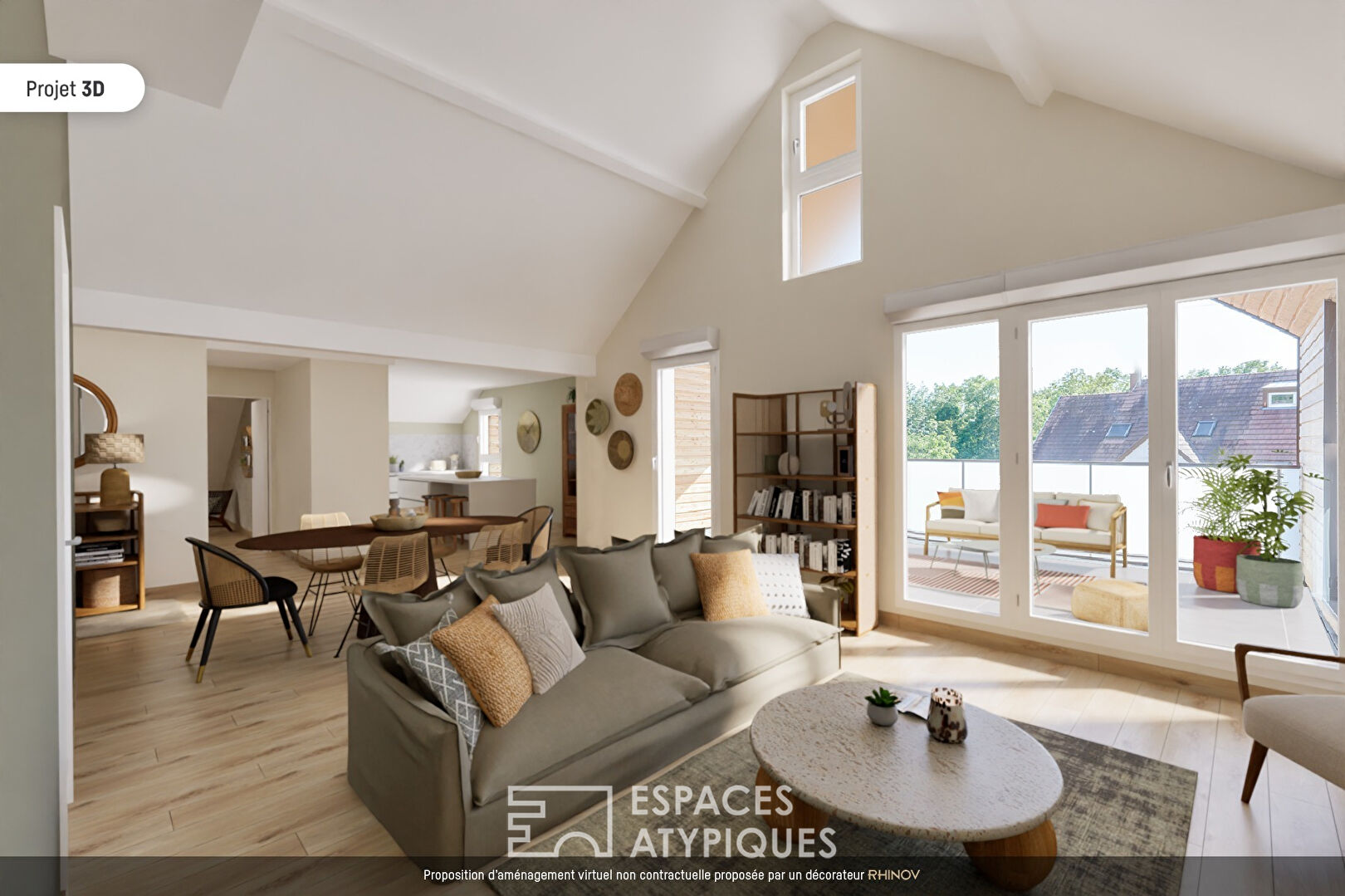 Penthouse with terrace and view of Mont Saint Odile