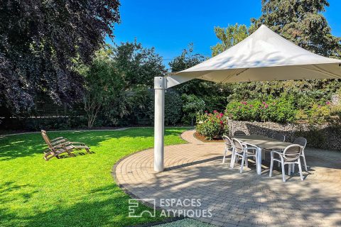 Renovated house with terraces and wooded garden