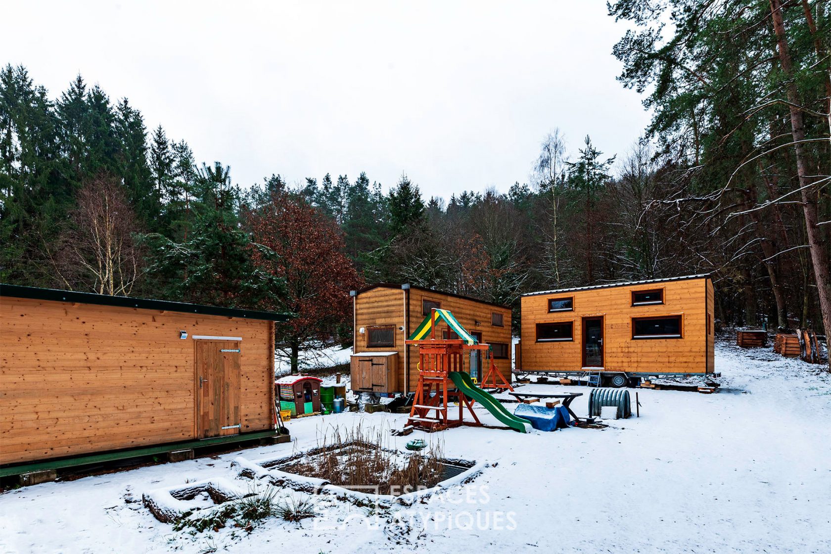 Tiny houses in Vosges wood in the heart of the forest