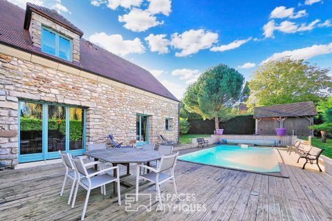 Maison de charme en pierres avec dépendance et piscine