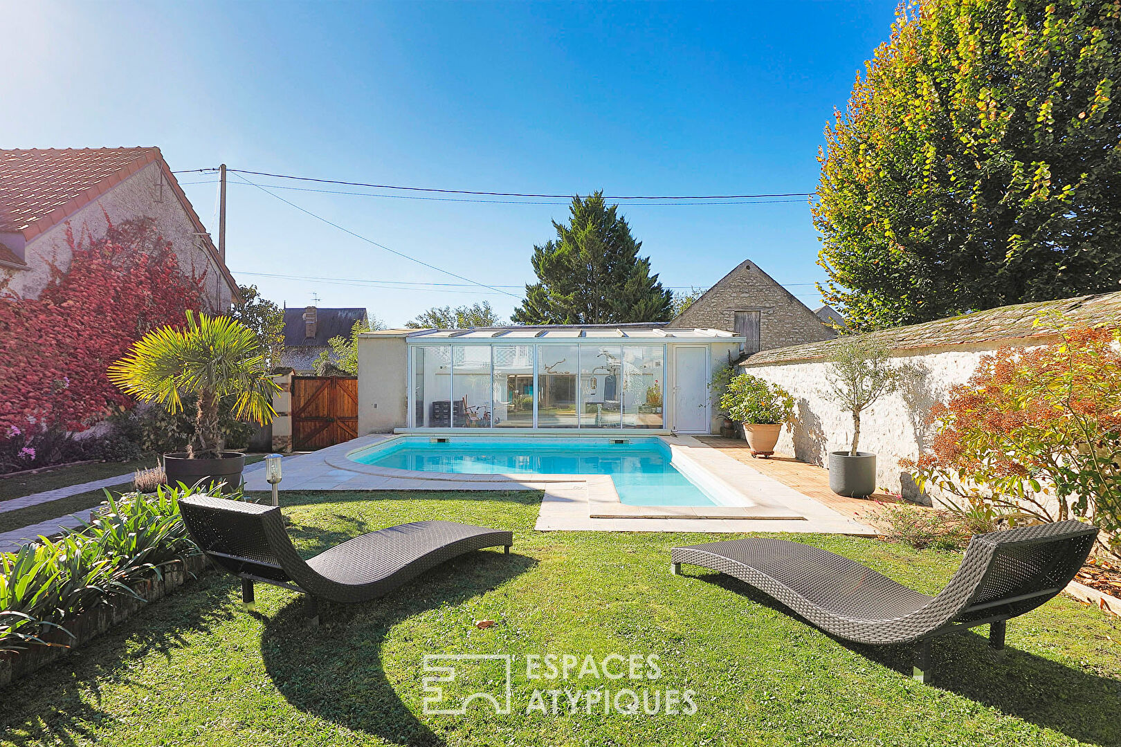 Charmante maison de village avec piscine et jardin