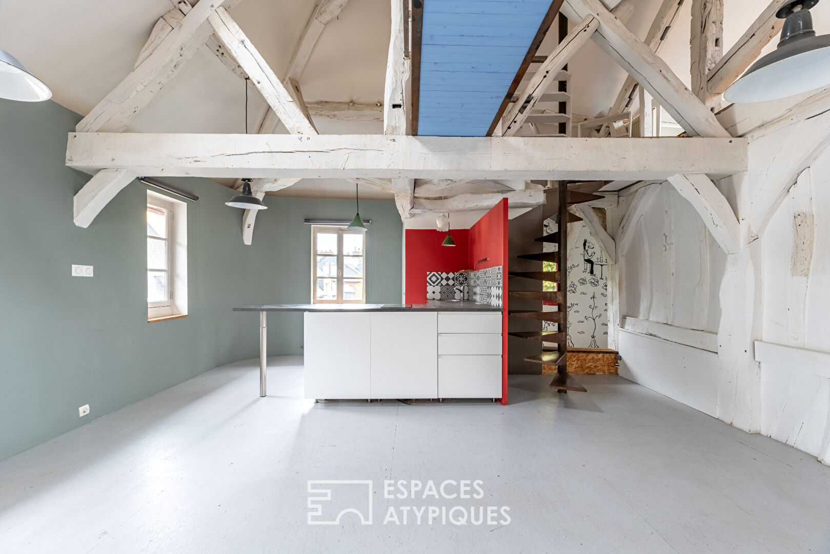 Appartement de caractère au style loft dans un quartier historique