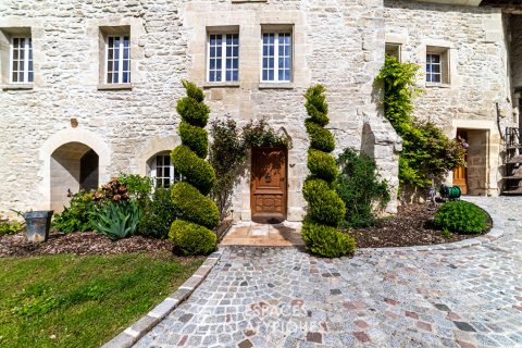 11th century abbey and its renovated outbuilding near Chantilly and Senlis