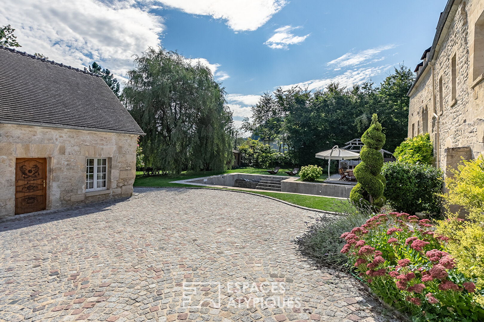 11th century abbey and its renovated outbuilding near Chantilly and Senlis