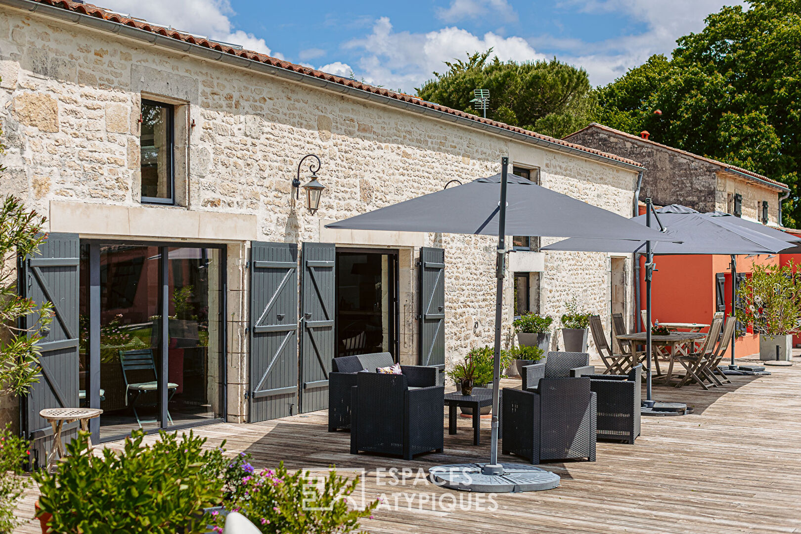 Renovated barn and its exceptional guest rooms