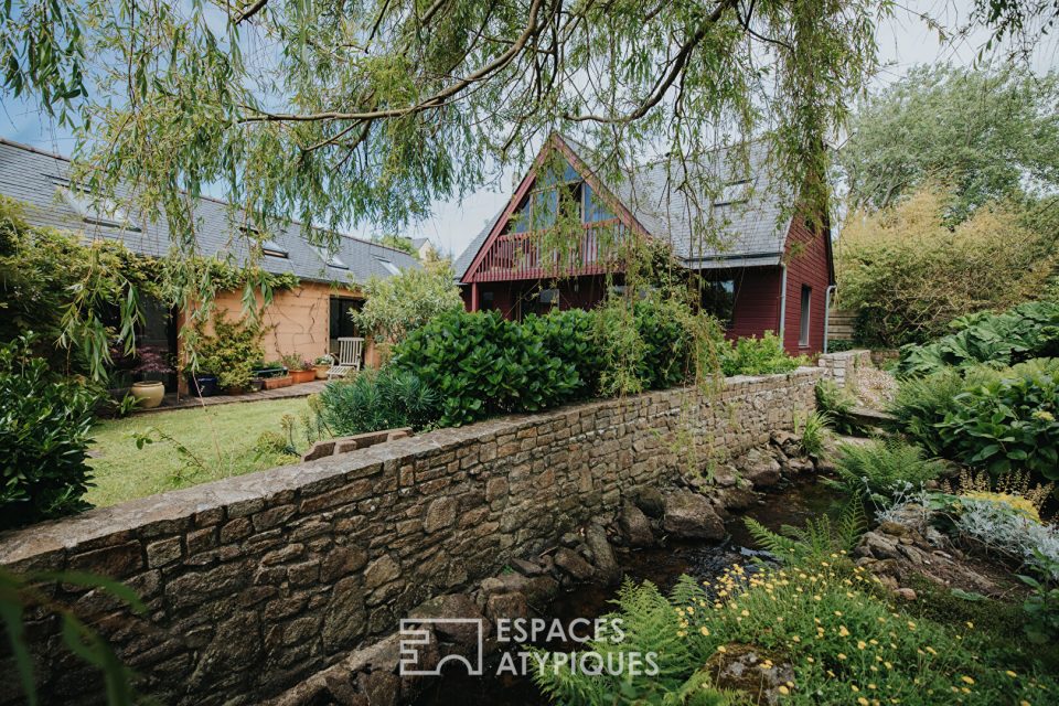 La bucolique - Maison à ossature bois et longère en bord de mer